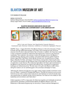 Blanton Museum of Art / University of Texas at Austin / Modern painters / Tate / Luis Camnitzer / Modern art / Carlos Cruz-Diez / Wifredo Lam / Visual arts / Latin American culture / Place of birth missing / Latin American art