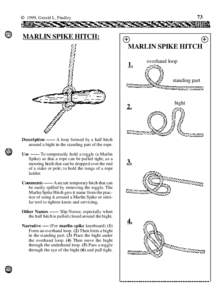 Bight / Knot / Overhand knot / Stopper / Cow hitch / Half hitch / Overhand loop / Slip knot / Icicle hitch / Ropework / Scoutcraft / Scouting