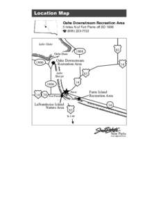 Location Map Oahe Downstream Recreation Area 5 miles N of Fort Pierre off SD[removed]7722  Lake Oahe