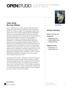 a collection of art-making ideas by artists Color Walk STUDIO By Amy Sillman