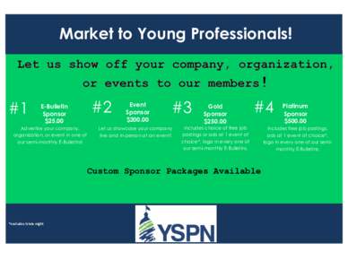 Market to Young Professionals!  #1 E-Bulletin Sponsor