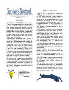 LIVING BY THE ONES  Number 31, Winter 2005 Published for NAPA By Hugh Singleton at 6003 Melbourne Ave., Orlando, FL 32835