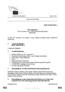 [removed]EURÓPAI PARLAMENT Emberi Jogi Albizottság  DROI_PV(2011)1205_1
