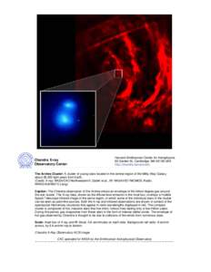 Plasma physics / X-ray astronomy / Chandra X-ray Observatory / Arches Cluster / Near Infrared Camera and Multi-Object Spectrometer / Astrophysical X-ray source / Lockman Hole / Astronomy / Space / Observational astronomy