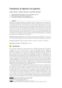 Consistency of injective tree patterns Claire David1 , Nadime Francis2 , and Filip Murlak3 1 2 3