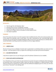 South America / Cusco Region / Geography of Peru / Archaeoastronomy / Salcantay / Machu Picchu / Huayna Picchu / Llactapata / Cusco / Inca / Archaeological sites in Peru / Americas