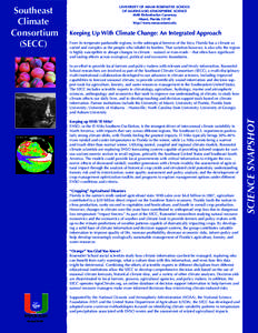 Southeast Climate Consortium (SECC)  University of Miami Rosenstiel School