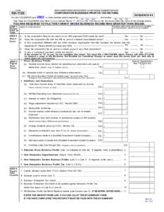 NOTE: FILE THIS FORM ONLY FOR AMENDED RETURNS. DO NOT USE FOR CURRENT TAX PERIOD NEW HAMPSHIRE DEPARTMENT OF REVENUE ADMINISTRATION FORM  NH-1120