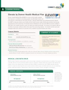 Company Profile  Elevate by Denver Health Medical Plan Denver Health Medical Plan (DHMP) is a local, not-for-profit company that has been committed to providing quality and affordable health care in the Denver community 