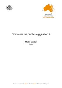 Comment on public suggestion 2