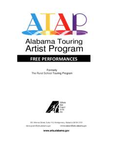 Alabama Touring  Artist Program FREE PERFORMANCES Formerly The Rural School Touring Program