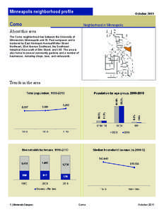 Minneapolis neighborhood profile  October 2011