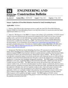 Water Resources Development Act / Hydrology / Emergency management / United States / Floodplain / National Flood Insurance Program / Physical geography / Water / United States Army Corps of Engineers / United States Department of Defense