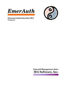 EmerAuth External Authentication DLL Version 5 Emerald Management Suite
