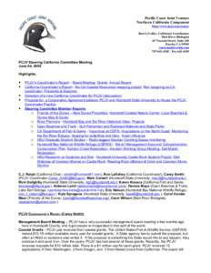 Pacific Coast Joint Venture Northern California Component http://www.pcjv.org/ca-pcjv Ron LeValley, California Coordinator Mad River Biologists 417 Second Street, Suite 201