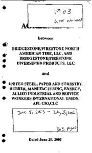 Bridgestone Firestone North American Tire, LLC, Bridgestone Firestone Diversified Products, LLC and United Steel, Paper and Forestry, Rubber, Manufacturing, Energy, Allied industrial and Service Workers International Uni