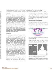 Validity of acoustic early-arrival waveform tomography for near-surface imaging