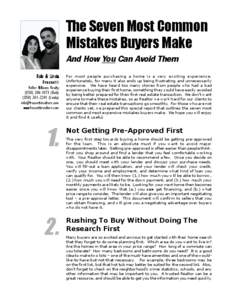 The Seven Most Common Mistakes Buyers Make And How You Can Avoid Them