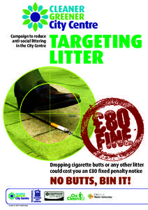 CLEANER GREENER City Centre Campaign to reduce anti-social littering