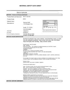 MATERIAL SAFETY DATA SHEET  Barium Hydroxide SECTION 1 . Product and Company Idenfication  Product Name and Synonym: