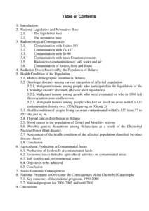 Table of Contents 1. Introduction 2. National Legislative and Normative Base 2.1. The legislative base 2.2.