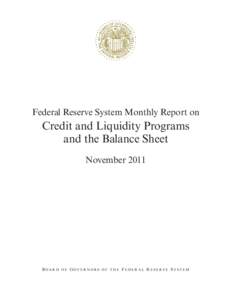 Credit and Liquidity Programs and the Balance Sheet - November 2011