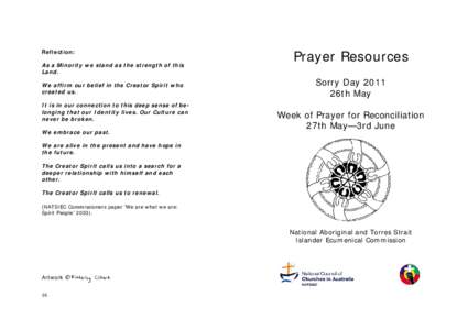 Sorry day and Week of Prayer 2011