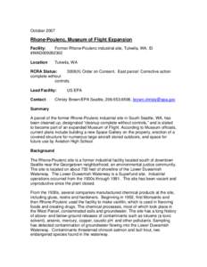 96th United States Congress / Superfund / Duwamish River / Tukwila /  Washington / Washington / Pollution / Resource Conservation and Recovery Act / Duwamish tribe / United States Environmental Protection Agency / Hazardous waste / Environment