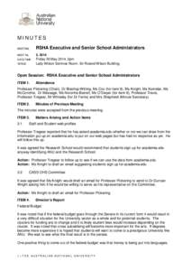 MINUTES MEETING RSHA Executive and Senior School Administrators  MEET No.
