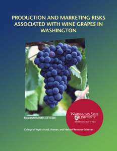 PRODUCTION AND MARKETING RISKS ASSOCIATED WITH WINE GRAPES IN WASHINGTON by R. J. Folwell, B. D. Gebers, R. Wample, A. F. Aegerter, and T. Bales1  INTRODUCTION