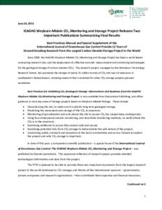 Carbon sequestration / Weyburn / Greenhouse gas / Weyburn-Midale Carbon Dioxide Project / Carbon dioxide / Midale /  Saskatchewan / Climatology