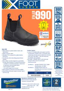 Style 990  Black platinum quality leather elastic side safety boot  Water resistant upper  Moulded TPU toe guard for added leather