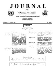 Population / United Nations Department of Economic and Social Affairs / United Nations Secretariat / Sandton / Earth Summit / World Summit / United Nations General Assembly / United Nations conferences / United Nations / International relations