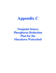 Appendix C Nonpoint Source Phosphorus Reduction Plan for the Macatawa Watershed