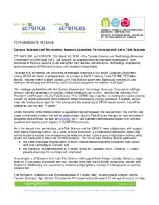 Science education / Education policy / Experiential learning / Science and technology / Science /  technology /  engineering /  and mathematics / Science outreach / MaRS Discovery District / Educational technology