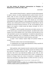 1 Los años dorados del feminismo contemporáneo en Paraguay: La Multisectorial y la CMP entre 1989 y 1992**.