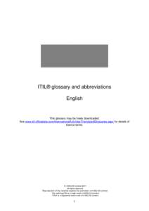 Solicitation No.  F50B4400105 IT Support Mgmt (ITSM) (SaaS) Glossary