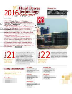 Fluid Power Technology Hosted by:  2016 Conference