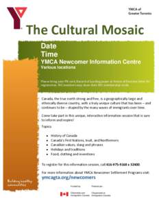 The Cultural Mosaic  l Date Time