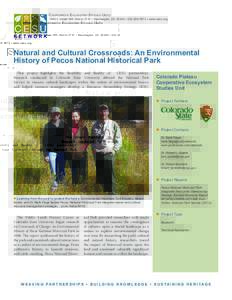 Conservation in the United States / National Park Service / Cultural resources management / Pecos National Historical Park / Colorado State University / New Mexico / Culture / Environment of the United States