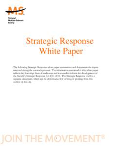 Strategic Response White Paper