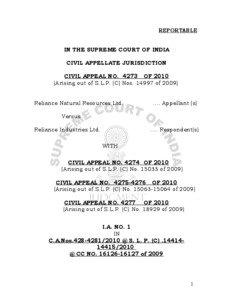 REPORTABLE  IN THE SUPREME COURT OF INDIA