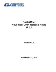 PostalOne! November 2014 Release Notes[removed]Version 3.2