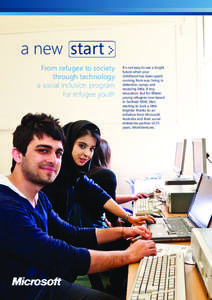 a new start > From refugee to society through technology a social inclusion program for refugee youth