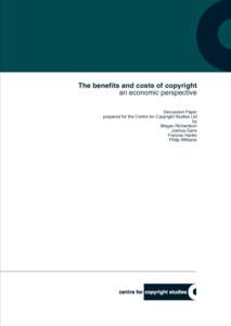 ISBN[removed]Published in June 2000 by the Centre for Copyright Studies Ltd ACN[removed] © M. Richardson, J. Gans, F. Hanks, P. Williams[removed]Postscript