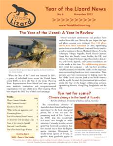 Year of the Lizard News November 2012 V V V