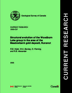 Geological Survey of Canada  CURRENT RESEARCH 2003-C27  Structural evolution of the Woodburn