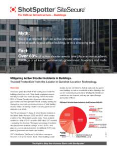 For Critical Infrastructure—Buildings  Myth: You are protected from an active shooter attack while at work in your office building, or in a shopping mall.