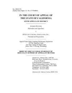 No. H021153 (Santa Clara Super. Ct. No. CV786804) IN THE COURT OF APPEAL OF THE STATE OF CALIFORNIA SIXTH APPELLATE DISTRICT