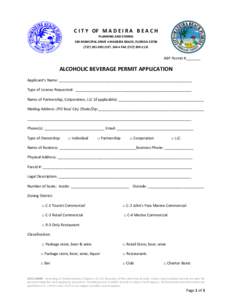 C I T Y OF M A D E I R A B E A C H PLANNING AND ZONING 300 MUNICIPAL DRIVE ♦ MADEIRA BEACH, FLORIDA9951 EXT. 246 ♦ FAXABP Permit #_______